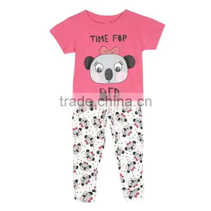 Girl's Pink Koala Bear Printed Pyjamas thumbnail-1