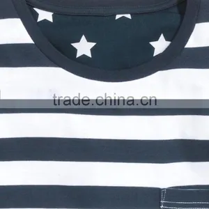 Stripe Short Sleeves Top and Star Printed Pants Adult Pyjamas thumbnail-2