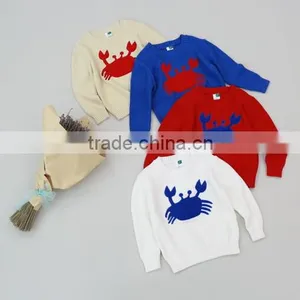 Korean Children Clothing Hand Knitted Wool Sweaters Embroidery Sweater thumbnail-2