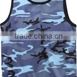 Custom Cotton Blend Wholesale Camo Tank Top thumbnail-3