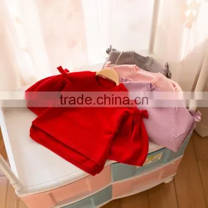 S32890W Children Knitted Sweater Girls Spring Cotton Casual Bowknot Pullover Sweater thumbnail-1