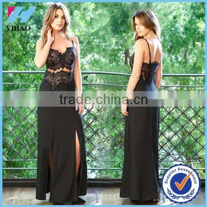 YIHAO 2015 Hign Quality Ladies Party Dress,Lace With Chiffon Prom Dress, Newest Free Prom Dress thumbnail-1