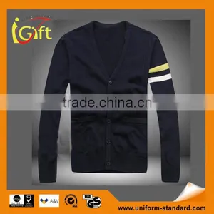 2014 Hot Sell Wholesale High Quality Long Sleeve Men Wholesale Cardigan thumbnail-1