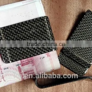 Luxury Carbon Fiber Money Clip Credit Card Holder With Money Clip thumbnail-1
