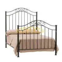 Double Bed Wrought Iron Bed Frame BED-T-009 thumbnail-1