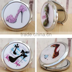 Dubaa Mother of Purple High Heel Shoes Design Double Magnifying Compact Cosmetic Makeup Hand Mirror thumbnail-4