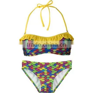 Sublimation Printing Mermaid Pattern Design Swimsuit for Little Girls thumbnail-1