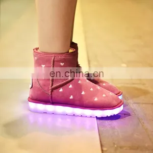 Wholesale Cool Light up Winter Snow Boots Ladies Fashion Led Shoes Woman thumbnail-1