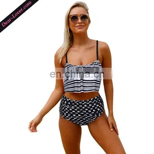 Hot Selling Two Piece High Waist Bikinis Woman Swimwear thumbnail-1