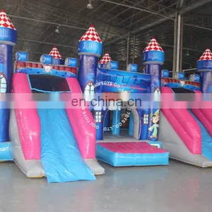 Hot Inflatable Slide House Bounce/Jumping Bouncy Castle With Double Lane Slide thumbnail-2