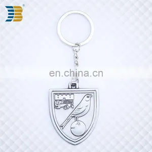 Shield Shape Custom Made Silver Plating Keychain With Engraving thumbnail-1