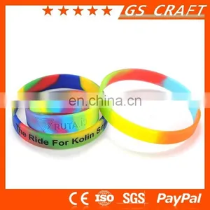 Supper Quality, Engraved Wristband, Star Silicone Rubber Bracelet thumbnail-1