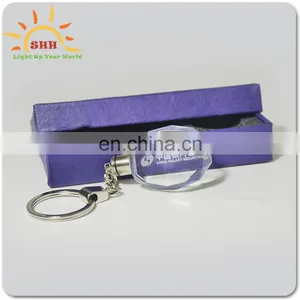 Custom Led Pop Crystal Keychains Light up Keychains With Multicolor Light Glow in the Dark Key Chain thumbnail-5