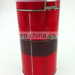 Round Hinged Coffee Tin Can,coffee Tin Packaging Box thumbnail-3