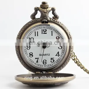 Large Antique Pocket Watch Vintage Sailing Everything is Going Smoothly Unisex Quartz Watch With Chain thumbnail-2