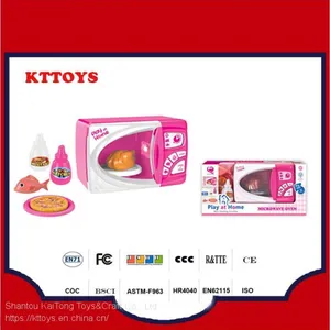 Electric Kids Play Cook Kitchen Set Microwave Oven Toy Set With Light and Sound thumbnail-1