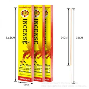 OEM Accepted Long Mosquito Repelling Good Fragrance Sandalwood Safe Incense Sticks thumbnail-1