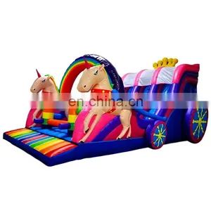 China Manufacturer Commercial Air Inflatable Bouncer Slide Inflatable Jumping Slide For Festival thumbnail-2