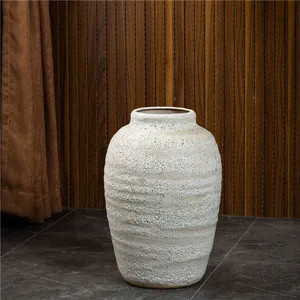 Chinese Modern Simple Style Fashion Jingdezhen Large White Ceramic Vase For Hotel Showroom thumbnail-2
