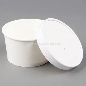 Soup Container 12oz White Paper Board , Soup Container , White thumbnail-1
