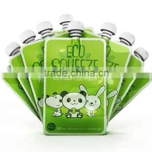 China Made Plastic Foil Laminated Reusable Bag With Snout for Baby Food thumbnail-1