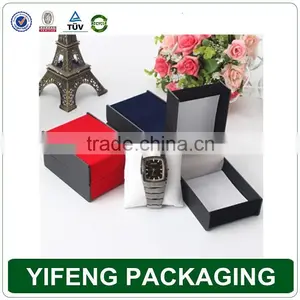 Silver Stamping Brown Luxury Gift Box Packaging Paper Watch Box thumbnail-3