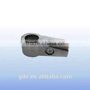 2 Way Round Chrome Metal Pipe Connector thumbnail-1