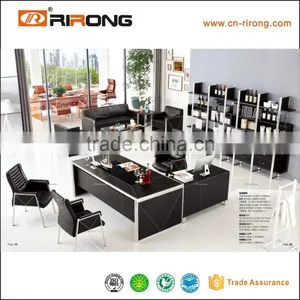 Darker Modern Office Reception Desk Design Cheap Glass Coffee Table thumbnail-2