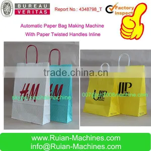 Paper Shopping Bag Making Machine With Handles Inline Quality Choice thumbnail-2