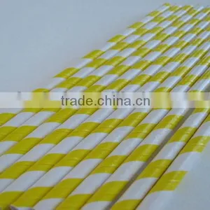 Wholesale Yellow Stripped Party Paper Straws thumbnail-1