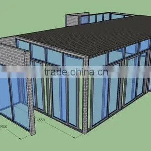 Hot Product Top Quality Foshan Wanjia Custom Color Sunrooms / Glass Houses thumbnail-5