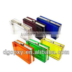 Elegant and Luxury Transparent or Colorful Acrylic Clutches and Purses thumbnail-1