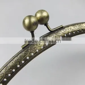 NEW FASHION!China Wholesales Antique Brass Metal Sewing DIY Frame With Clasp thumbnail-1