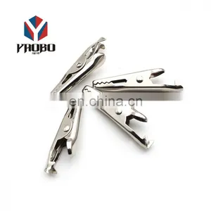 Decorative Swivel Badge Clips Nickel Free Lead Free Magnetic Spring Clip Rectangular BulldogMetal Steel Crocodile Clip thumbnail-1