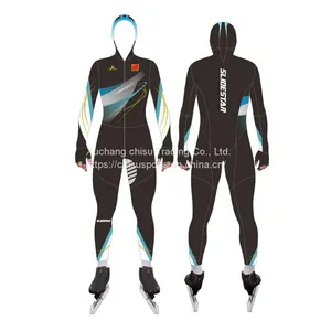 Customized Short Track Speed Skating Suit Children's Long Sleeves Camo Ski Suit Avenue Suits Adult and Female Tight Ski thumbnail-4