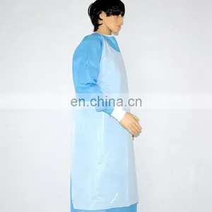 Easy to Wear and Use Waterproof Eco-Friendly Customized White Transparent Disposable PE Apron for Food Industry thumbnail-1