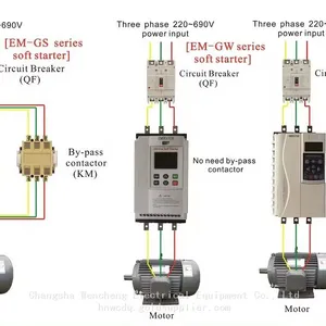 Economical Soft Starter 90kw Electric Motor Controller 3 Phase 400v 380v Motor Soft Starter 50Hz to 60Hz for Motor Protection thumbnail-3