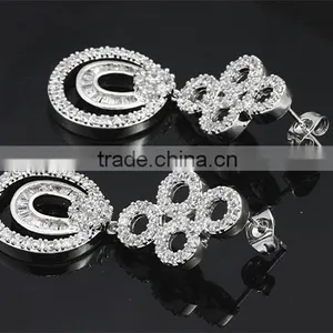 Round Top AAA Quality Cubic Zirconia Dubai White Gold Luxury Bridal Jewelry Set thumbnail-6