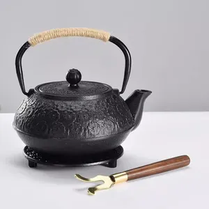 Custom Logo Cast Iron Tea Kettle With Infuser Hand-Crafted Modern Design Colorful Cast Iron Tea Pot thumbnail-2