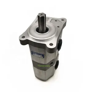 TIMEWAY Hydraulic Tandem Gear Pump CBQLQB-F532-F532-CFH Double Gear Oil Pump CBQLQB Series Spline Shaft 6Teeth thumbnail-4