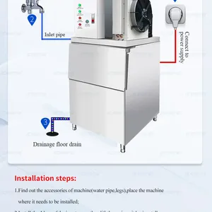 Food Grade Flake Ice Equipment 1500kg/D for Aquatic Processing Factory thumbnail-4