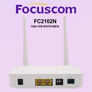 WiFi 4 GPONU ONU 1GE+1FE+VoIP+WiFi4 GPON/EPON ONU | FTTX CPE With 300Mbps WiFi & VoIP XPON ONT WIFI 4 FC2102N thumbnail-1