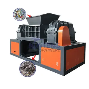 Carton Polyurethane Foam Double Shaft Shredding Machine Grass Crusher EPC thumbnail-1