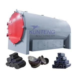 Charcoal Making Machine From Agricultural Waste Wood Bamboo Coconut Shell Horizontal Carbonization Furnace thumbnail-1