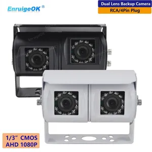 EnruigeOK Dual Lens Rear View Reversing Backup Camera for Motorhomes Bus IR Night Vision thumbnail-1