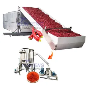 Energy Saving Green Chili Pepper Belt Dryer Chili Processing Drying Machine Dry Chili Drying Grinding Production Line EPC thumbnail-1