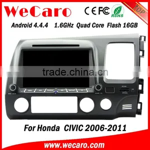 Wecaro Android 4.4.4 Car Dvd Direct Factory for Civic Double Din Steering Wheel Control Right Hand Drive 2006 - 2011 thumbnail-6