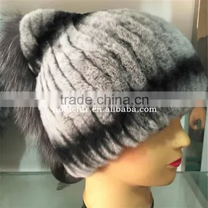 Rex Rabbit With Fox Fur Pompom Hat thumbnail-1