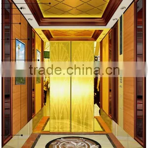 Passenger Elevator With Mirror Etching Stainless Car Wall thumbnail-1