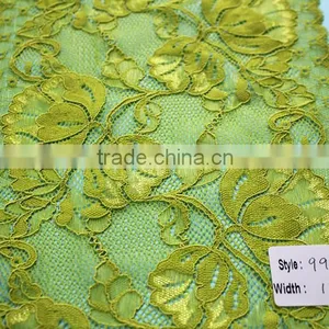 Hot Green Lace Fabric for Lady Bra thumbnail-1
